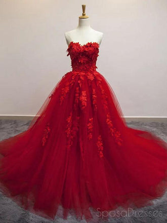 Vestido De Baile Vermelho Brilhante, Vestidos De Baile Longos, Vestidos De Baile Baratos