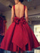 Sexy rückenfreie rote kurze billige Heimkehr Kleider online, CM580