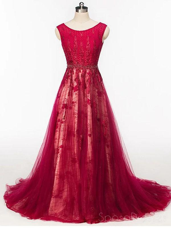 Σέσουλα Μανίκια Καπ Κόκκινη Δαντέλα διακοσμημένο με Χάντρες Μακρύ Βράδυ Φορέματα Prom, η Φτηνή Συνήθεια Γλυκό 16 Φορέματα, 18524