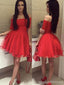 Κοντά μανίκια ώμου Κόκκινο κοντό φθηνά φορέματα επιστροφής Online, CM567