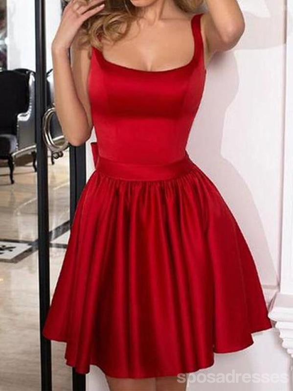 Red Straps Cheap 2018 Homecoming Dresses Under 100, CM408
