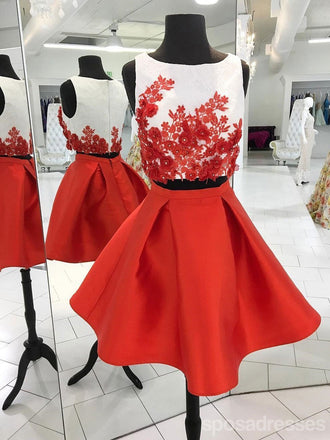 Σέξι Δύο Κομμάτια Μοναδικό Red Homecoming Φορέματα 2018, CM459
