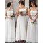 Scoop Cute Flower Long Bridesmaid Dresses Online, Φτηνές παράνυμφοι φορέματα, WG726