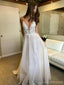 Champagne Spaghetti correas backless vestidos de novia baratos en línea, vestidos de novia baratos, WD611