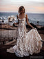 Sexy Straps Lace Mermaid Boho Wedding Dresses Online, WD731