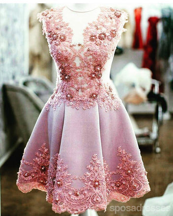 Βλέπε Through Pink Lace Short Homecoming Dresses on line, CM676
