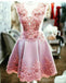 Siehe Durch Rosa Spitze Kurze Homecoming Dresses Online, CM676