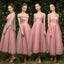 Μοναδικό ροζ σύντομη αταίριαστα φθηνά φορέματα παράνυμφων σε απευθείας σύνδεση, WG541
