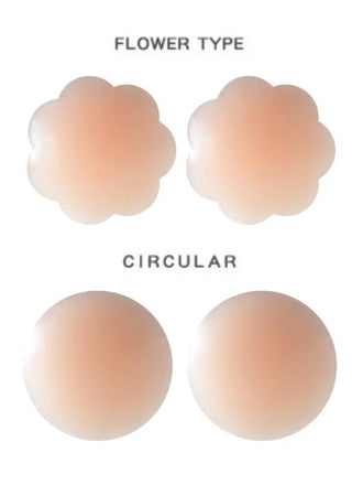 Silicone Nipple Covers - 3 Pairs Women's Reusable Adhesive Invisible Pasties Nippleless Covers Round