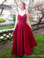 Απλές Ιμάντες Ανοίξτε Πίσω Μακριά Βραδινά Φορέματα Prom, Φθηνά Προσαρμοσμένα Γλυκά 16 Φορέματα, 18486