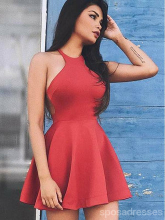 Sexy Backless Halter Φτηνά Κοντά Φορέματα Homecoming Online, CM642