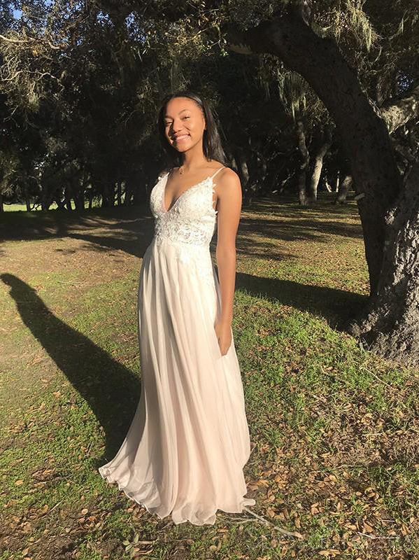 A-line Applique Sleeveless Simple Prom Dresses, Sweet 16 Prom Dresses, 12402