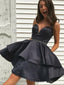 Sweetheart Black Belt Beaded Cheap Short Homecoming Dresses en ligne, CM645