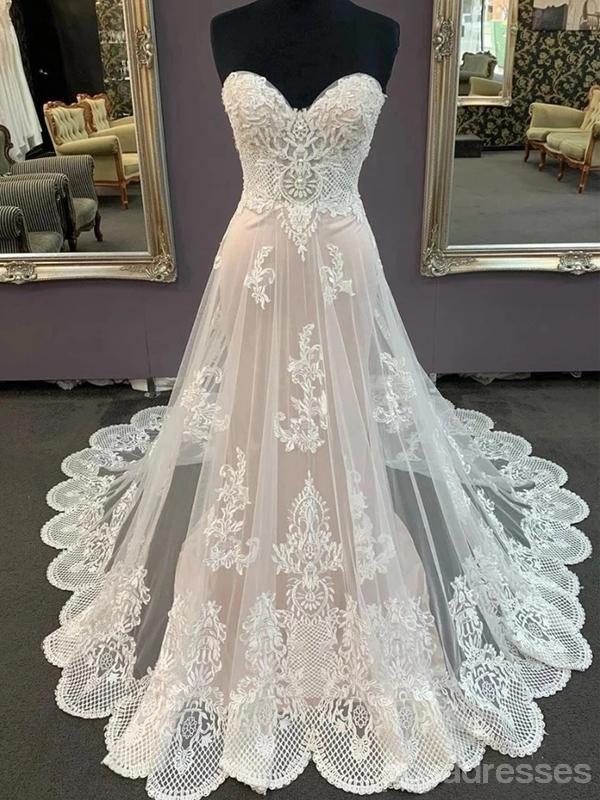 Vestidos de novia baratos de encaje de novia en línea, vestidos de novia baratos, WD634