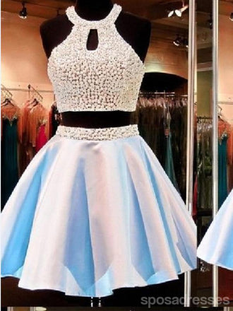 Δύο κομμάτια με χάντρες προκλητικά ανοικτά πίσω homecoming Φορέματα χορού, CM0015