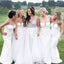 Vestidos de dama de honor largos baratos blancos simples de sirena en línea, vestidos de damas de honor baratos, WG720