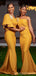 Σαμπάνια χρυσό από ώμο γοργόνα σέξι φτηνά φορέματα παράνυμφος σε απευθείας σύνδεση, WG568